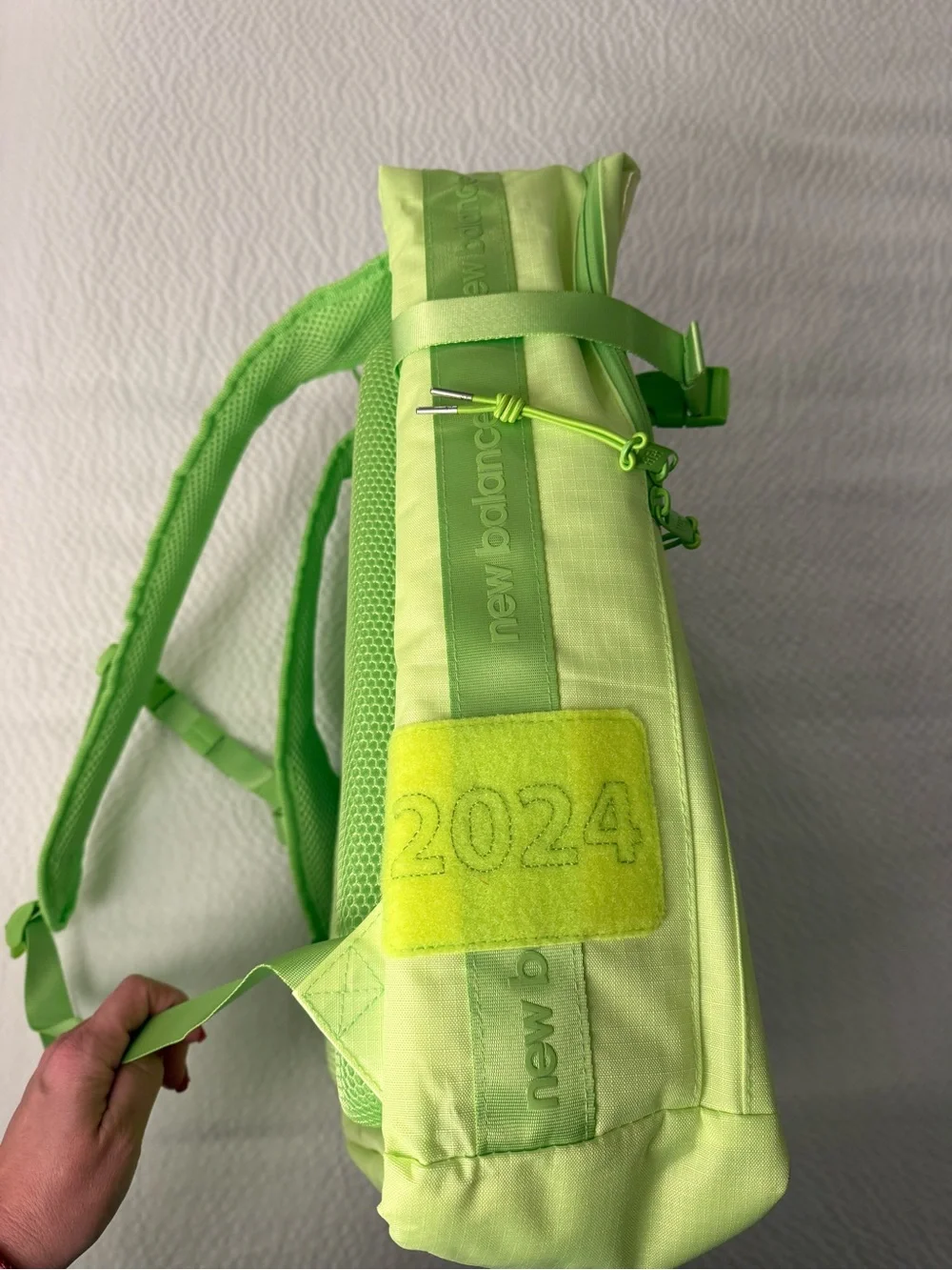 New Balance Nationals Outdoor 2024 Backpack Lime Green Athletic Bag